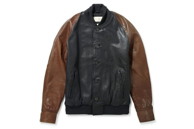 Levi's Made & Crafted Two Tone Leather Varsity Jacket
