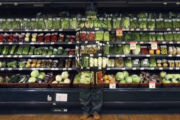 Liu Bolin: Hiding at Supermarket