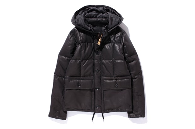 Prankster Associates x Stussy Leather Down Jacket