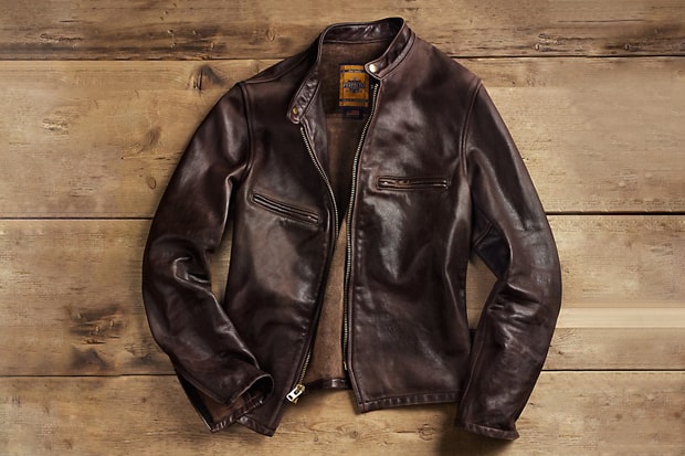Restoration Hardware x Schott NYC Vintaged Cafe Racer Motorcycle Jacket