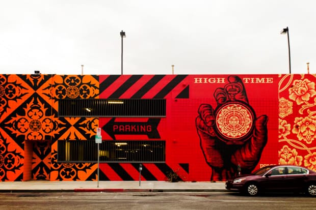 Shepard Fairey Mural @ District La Brea (Completed)