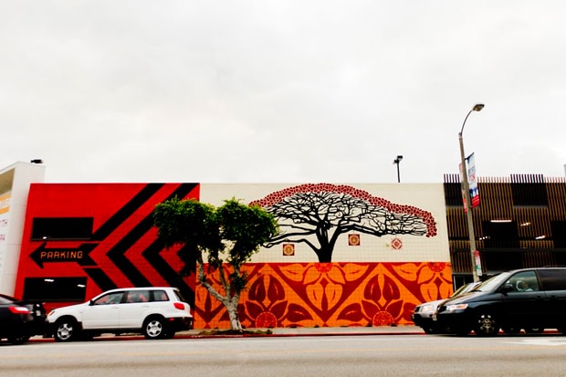 Shepard Fairey Mural @ District La Brea (Completed)