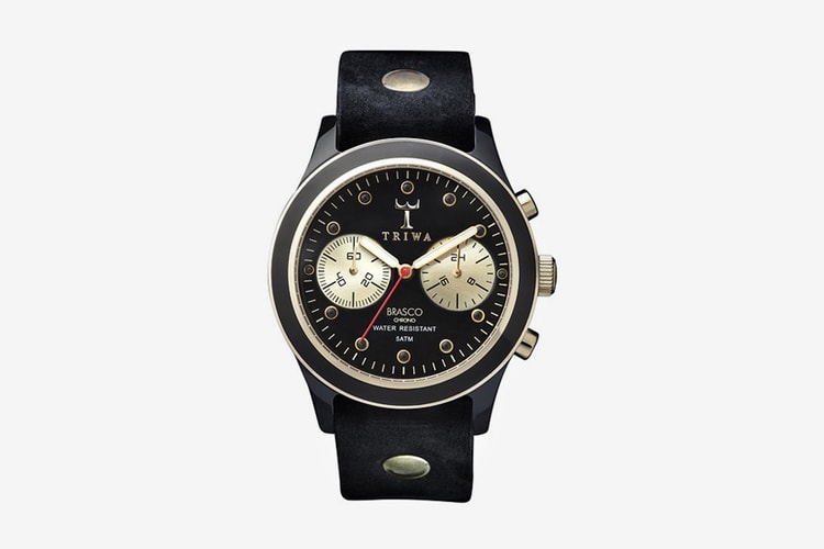 Triwa Brasco Ebony Gold Chrono Watch