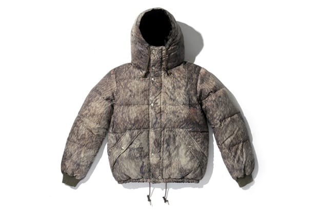 uniform experiment FUR PATTERN DOWN BLOUSON