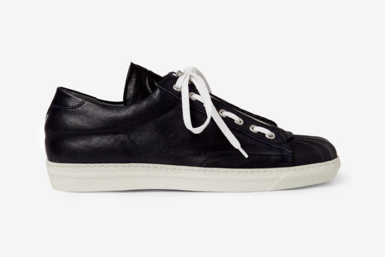 Alexander McQueen Zip and Lace Leather Sneakers