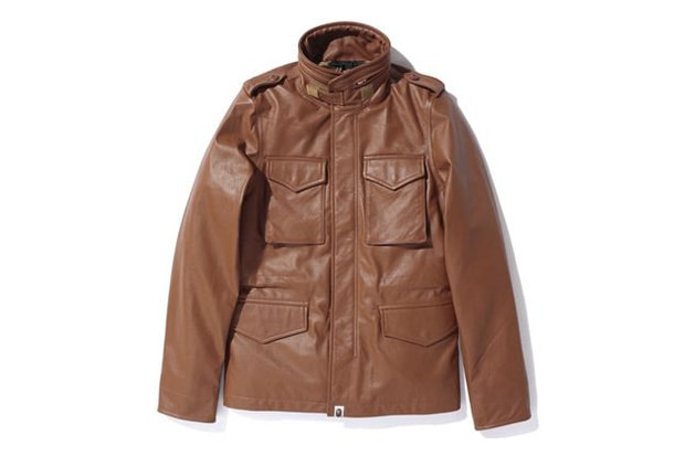 A Bathing Ape LEATHER M-65 JACKET