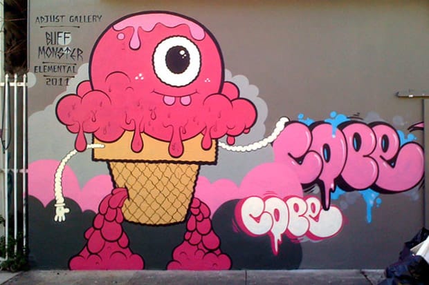 Buff Monster x COPE2 @ Art Basel Miami 2011 