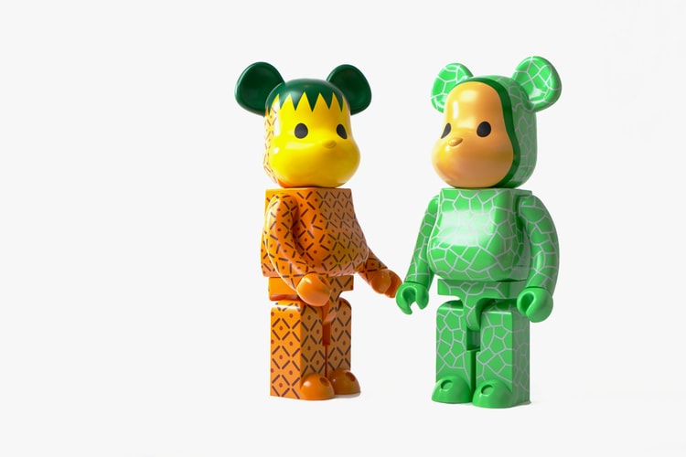 CLOT x Medicom Toy 1000% Bearbrick Melon & Pineapple Set