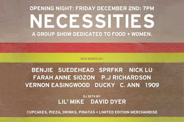 Necessities "A Group Show Dedicated to Food + Women" Exhibition  @ Backside