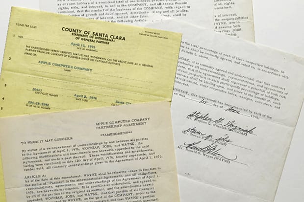 Original Apple Contract Signed by Steve Jobs Fetches $1.6 Million at Sotheby's