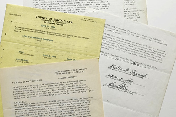 Original Apple Contract Signed by Steve Jobs Fetches $1.6 Million at Sotheby's