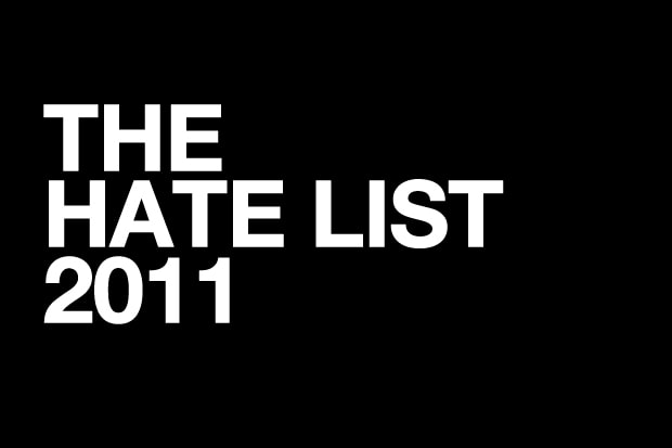 THE HATE LIST 2011
