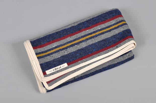 The Hill-Side Wool Blend Stripe Throw Blanket for Hickoree's