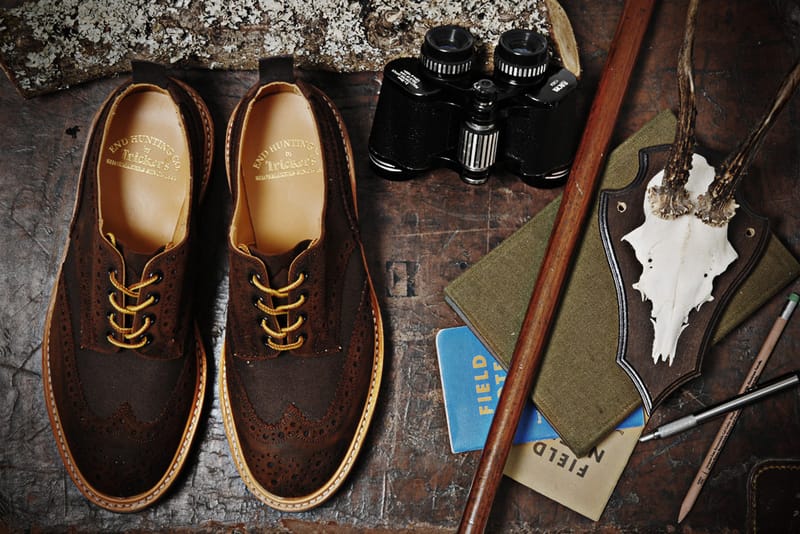 Tricker's for End Hunting Co. Waxy Espresso Two Tone Brogue & Super Boot  