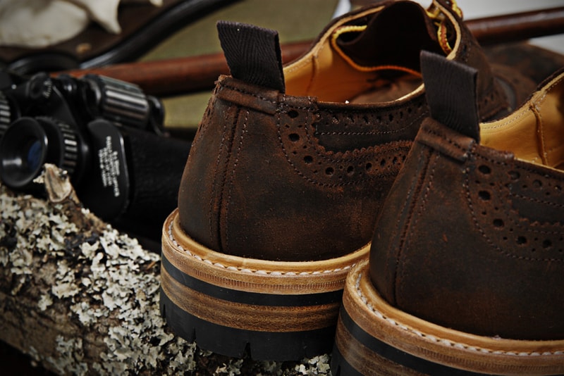 Tricker's for End Hunting Co. Waxy Espresso Two Tone Brogue & Super Boot  