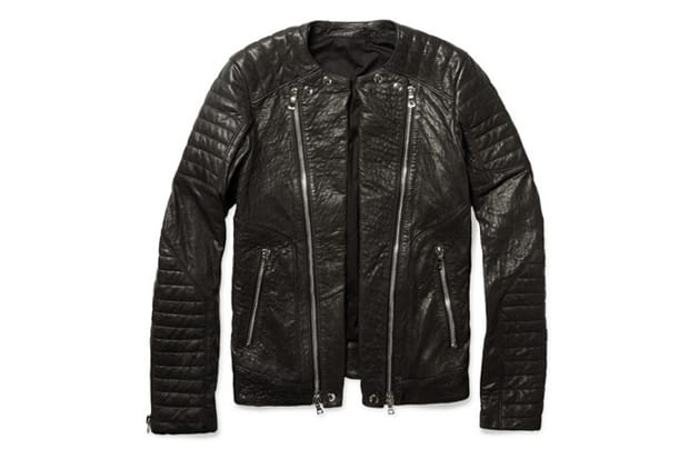 Balmain Zipped Padded Leather Biker Jacket
