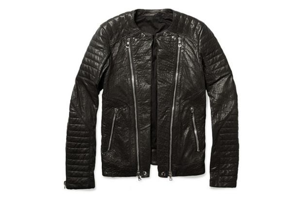 Balmain Zipped Padded Leather Biker Jacket