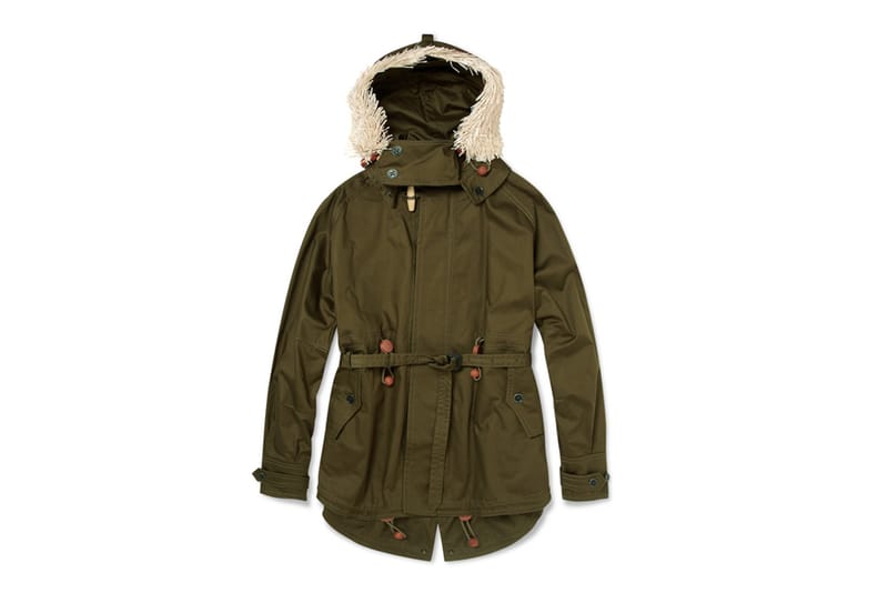 Burberry Prorsum Raffia Cotton Twill Parka