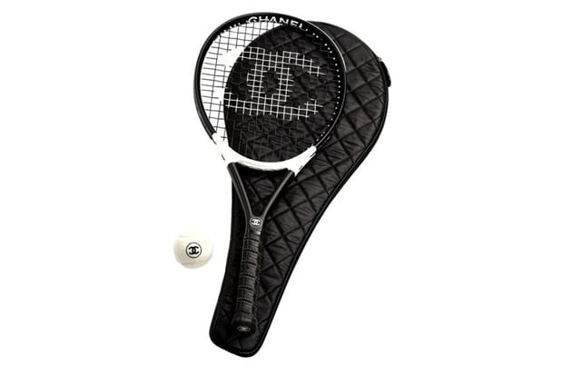 chanel tennis racket set