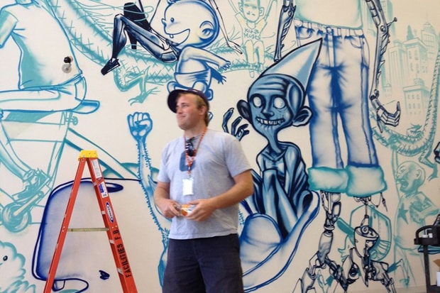 David Choe Paints New Facebook Headquarters