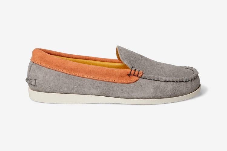 Kitsune x Quoddy Two-Tone Suede Boat Shoes