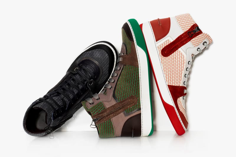 Lanvin 2012 Spring/Summer Printed Calfskin Medium-High Zipped Trainers