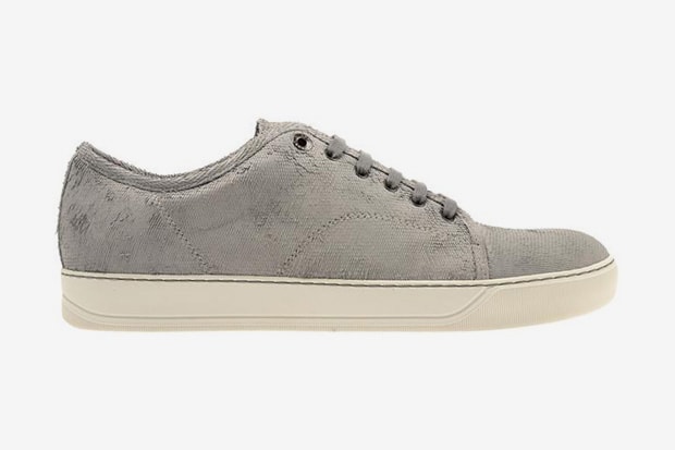 Lanvin "Scale Effect" Leather Trainers