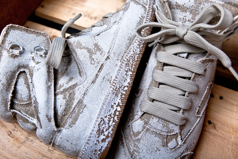 Maison Martin Margiela Hand-Painted Replica Hi-Top Sneaker