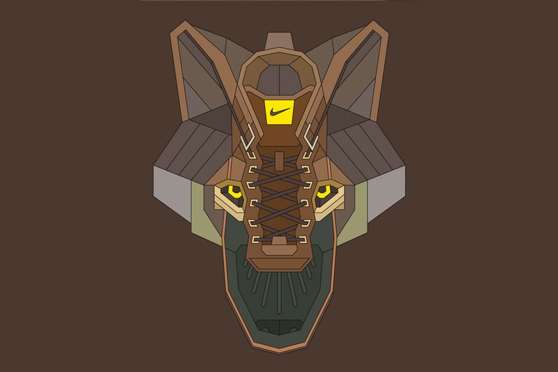 Nike Sportswear x Sicksystems 'The Wolf" Plywood Sculpture