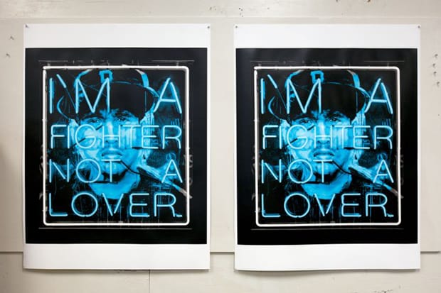 Patrick Martinez 'Hate and Love (Fighter)' Serigraph