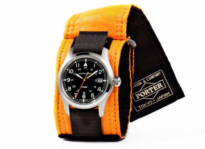 Porter x Hamilton 77th Anniversary Limited Edition Khaki Field Auto Watch