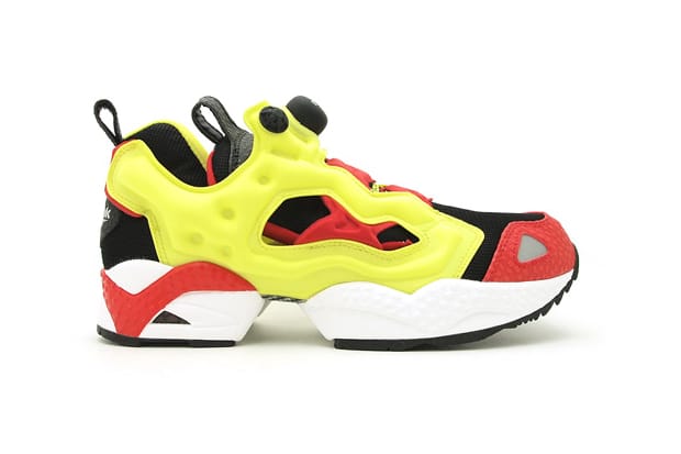 reebok insta pump fury yellow red black