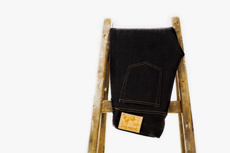 The Flat Head x Naked & Famous for Tate + Yoko 14.5 oz "Weird Guy" Denim