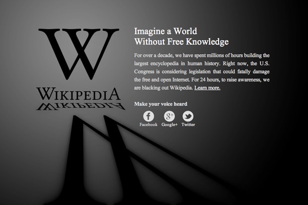 Wikipedia Anti-SOPA Blackout
