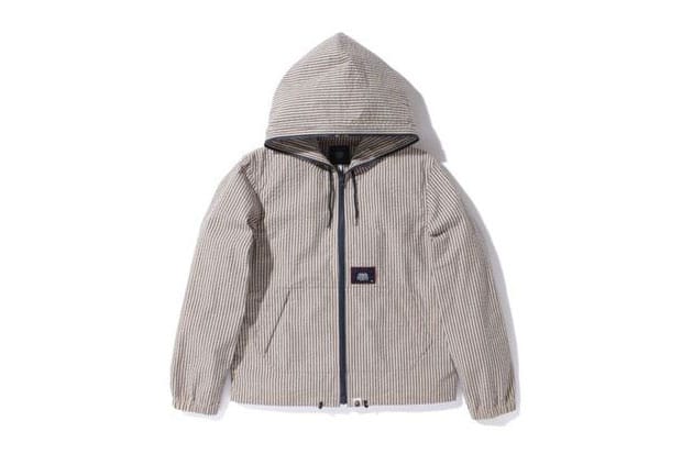 A Bathing Ape SEERSUCKER FULL ZIP PARKA