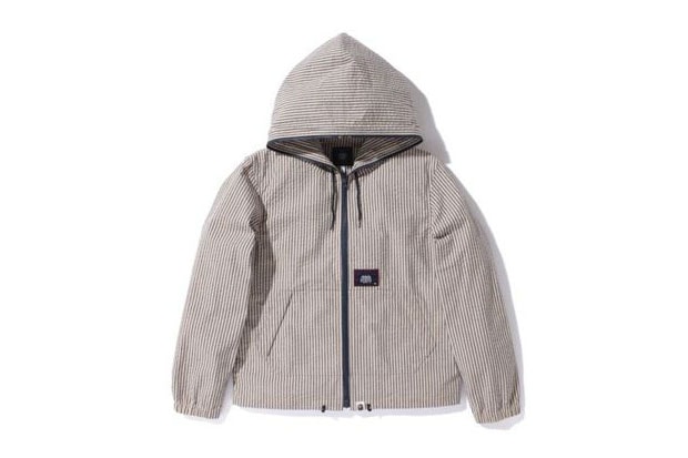 A Bathing Ape SEERSUCKER FULL ZIP PARKA