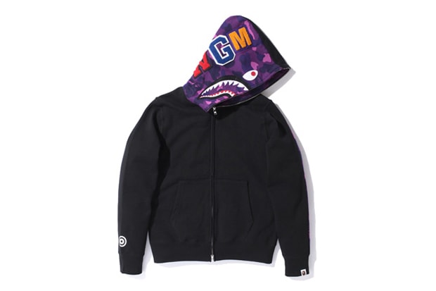A Bathing Ape SHARK COLOR CAMO FULL ZIP HOODIE