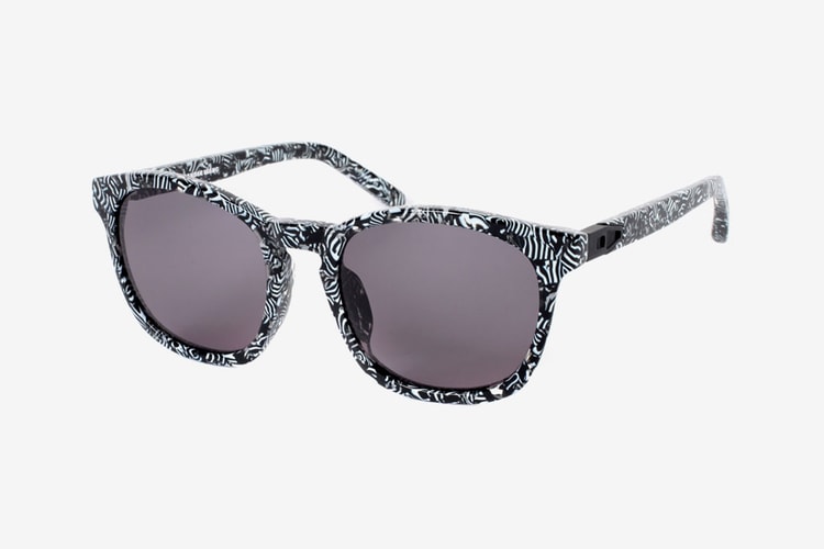 Alexander Wang x Linda Farrow Rectangle-Frame Zebra Print Sunglasses