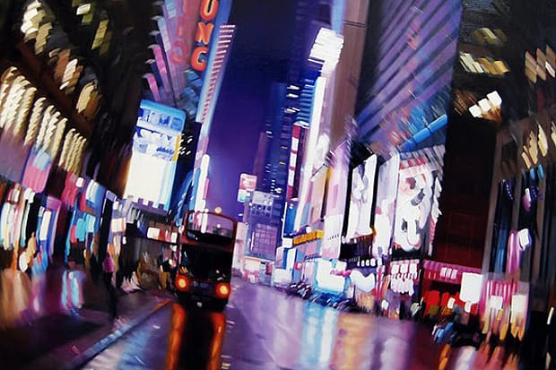Blurry Nightlife Oil Paintings by Alexandra Pacula