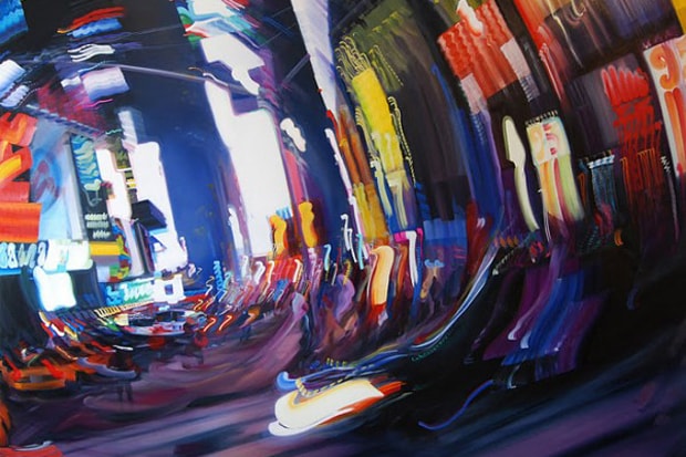 Blurry Nightlife Oil Paintings by Alexandra Pacula
