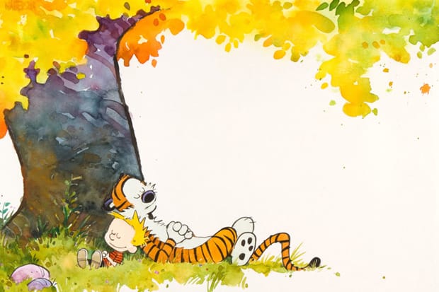 Calvin and Hobbes 1989-90 Calendar Cover Original Artwork Auction 
