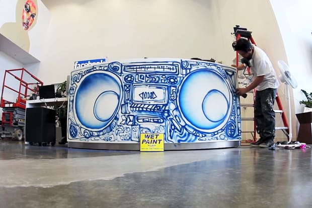 David Choe x Facebook HQ "Boombox" Desk