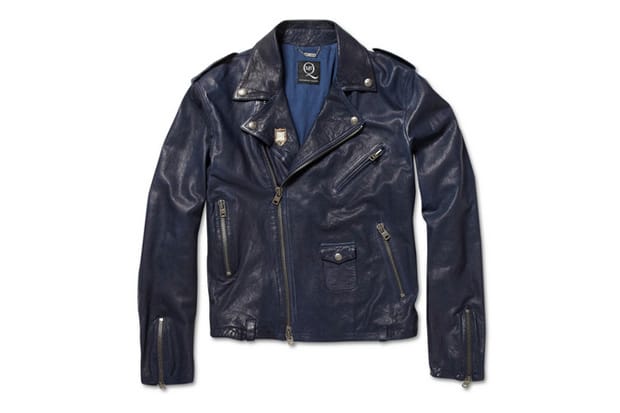 McQ by Alexander McQueen Washed Leather Biker Jacket