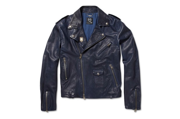 McQ by Alexander McQueen Washed Leather Biker Jacket