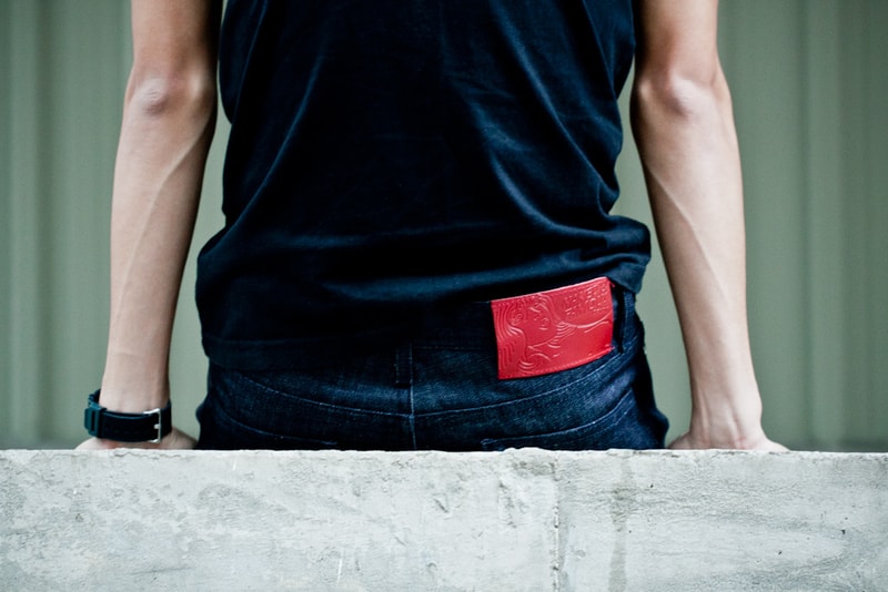 Naked & Famous Scratch-n-Sniff Raspberry Scented Denim