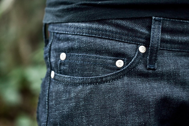 Naked & Famous Scratch-n-Sniff Raspberry Scented Denim
