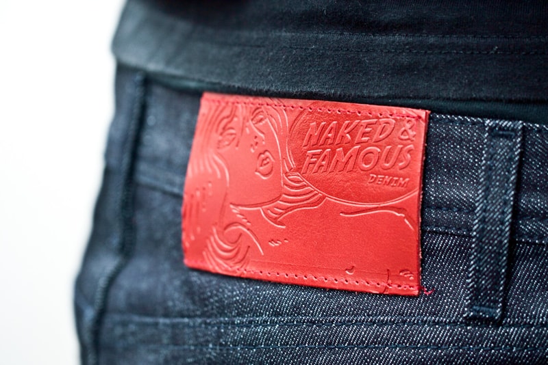 Naked & Famous Scratch-n-Sniff Raspberry Scented Denim