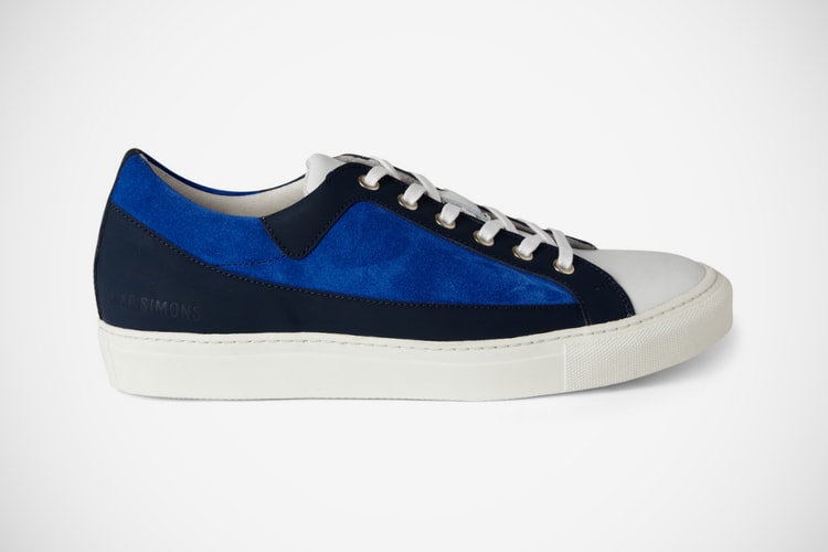 Raf Simons Panelled Leather and Suede Sneakers