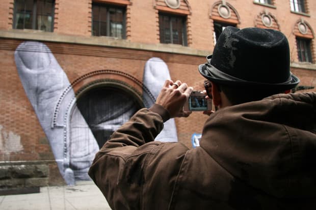 JR x Liu Bolin @ Elizabeth & Spring NYC