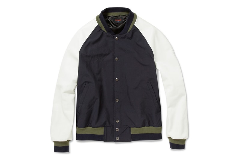 Raf Simons 1995 Leather and Poplin Bomber Jacket